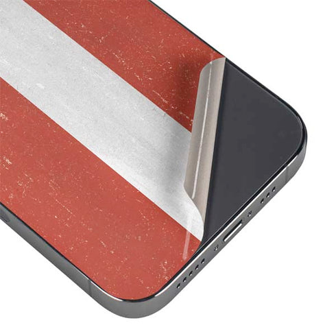 Latvia Flag Distressed iPhone 16e Skin